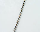 Single-Line Black Bead Mangalsutra Set with Gold-Plated Beaded Pendant & Stud Earrings
