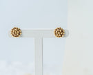 Single-Line Black Bead Mangalsutra Set with Gold-Plated Beaded Pendant & Stud Earrings