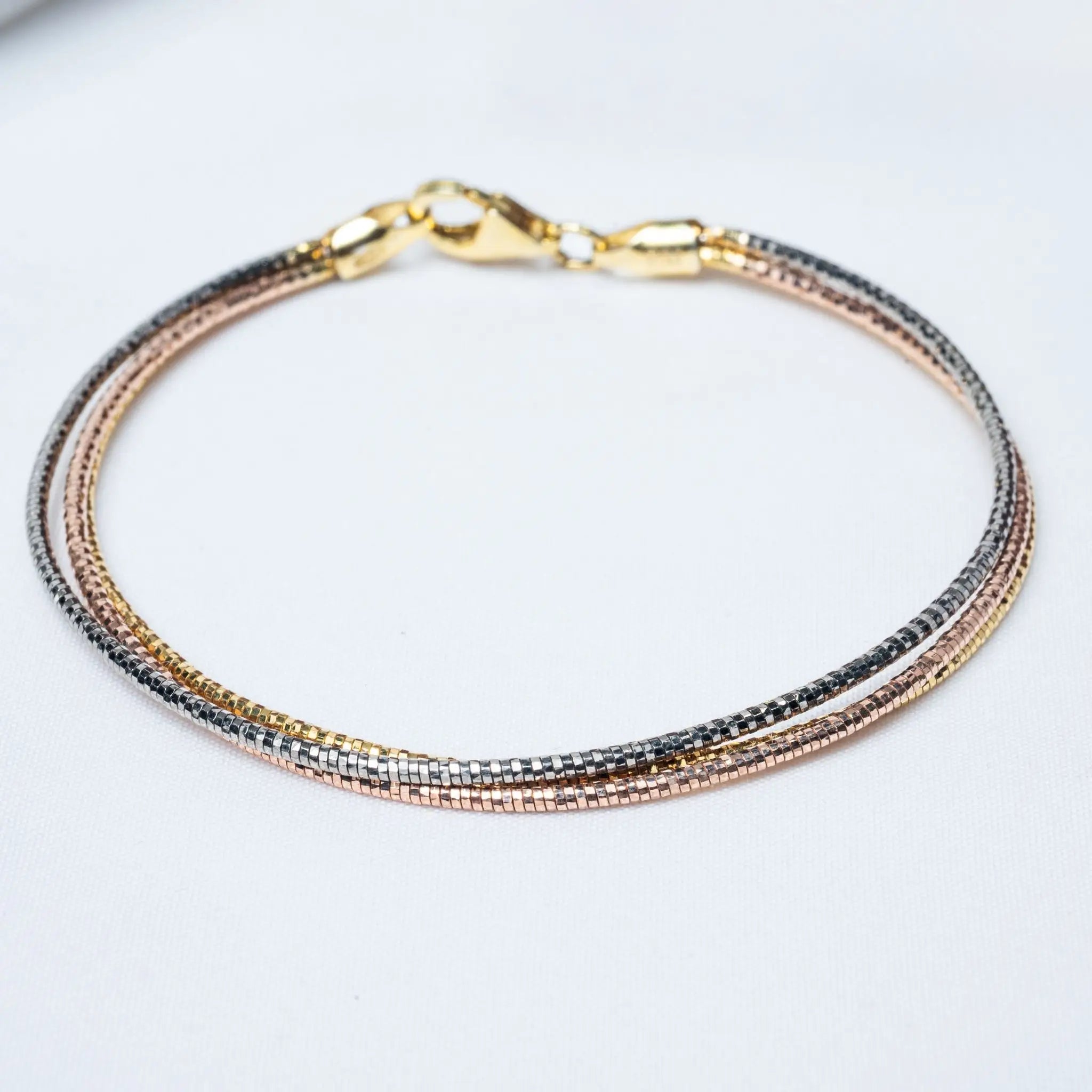 925 Premium Silver 3 Tone Bracelet