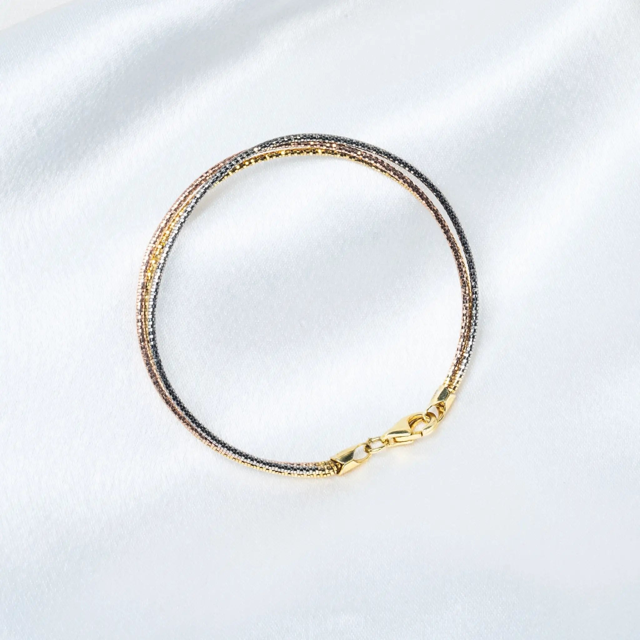 925 Premium Silver 3 Tone Bracelet
