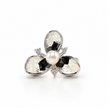 Pearl Blossom Ring Elegant Floral Statement Rings