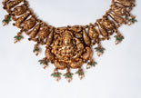 Lakshmi Peacock Antique Gold-Plated 925 Silver Temple Necklace