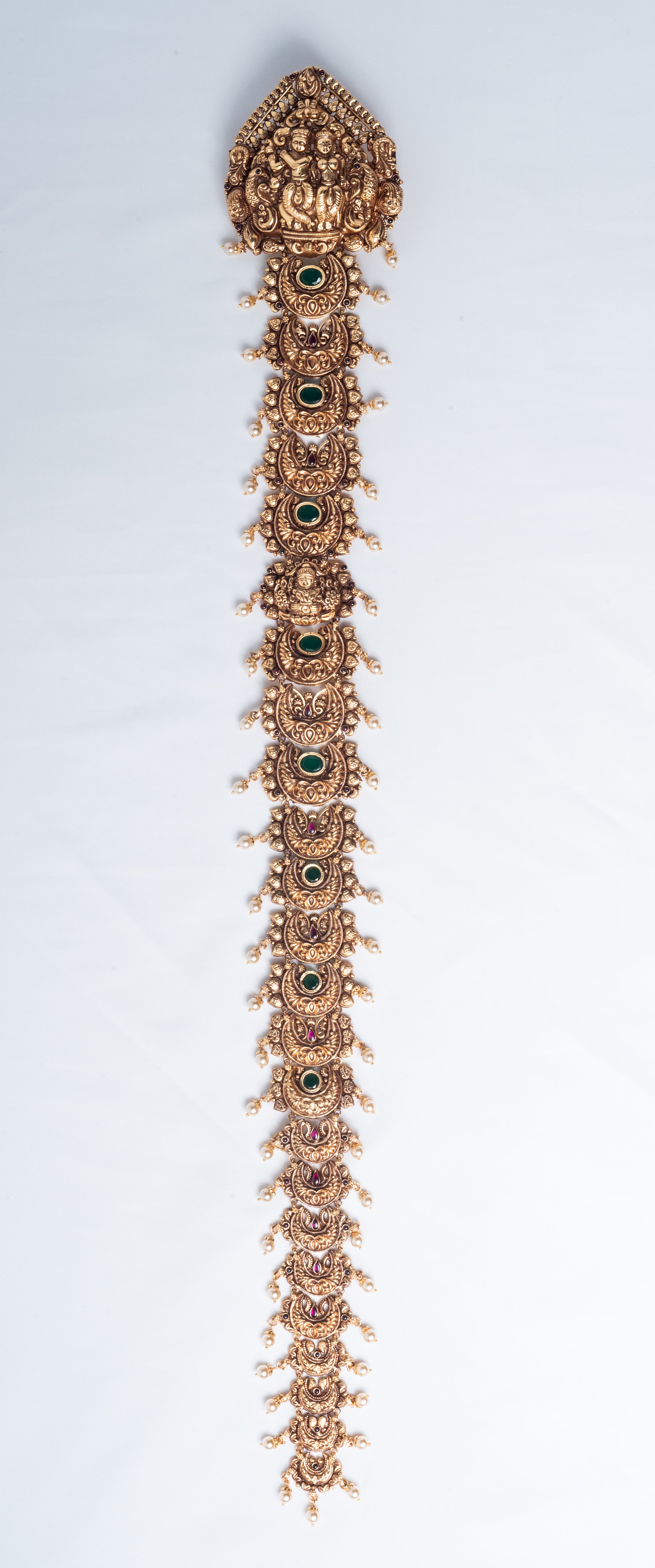 Radha Krishna 925 Silver Temple Long Necklace | Varenya