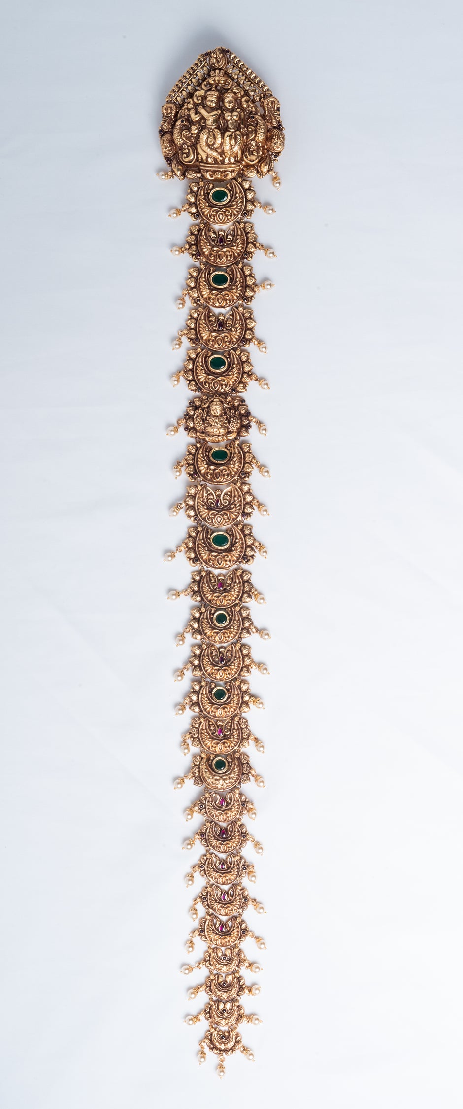 Radha Krishna 925 Silver Temple Long Necklace | Varenya
