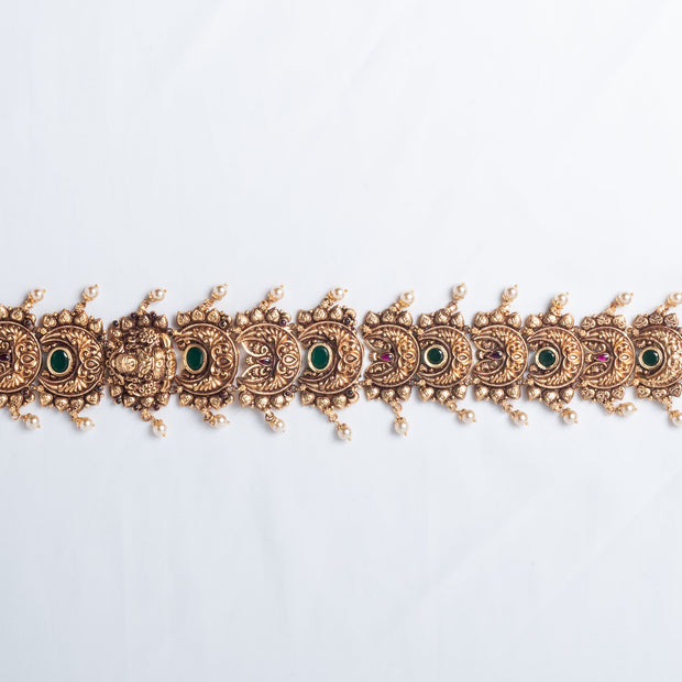 Radha Krishna 925 Silver Temple Long Necklace | Varenya