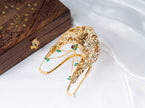 Lakshmi Peacock Gold-Plated 925 Silver Kundan Vanki Armlet