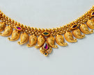 Traditional Mango Mala Necklace with Ruby Stones – 925 Silver Jewelry