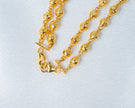 Classic Gold-Plated Beaded Chain Necklace – Traditional Everyday Jewelry