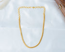 Gold-Plated Double-Layer Wheat Chain Necklace with Adjustable Links