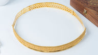 Classic Gold-Plated Filigree Bridal Waist Belt with Intricate Floral Design
