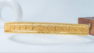 Classic Gold-Plated Filigree Bridal Waist Belt with Intricate Floral Design