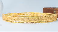 Classic Gold-Plated Filigree Bridal Waist Belt with Intricate Floral Design