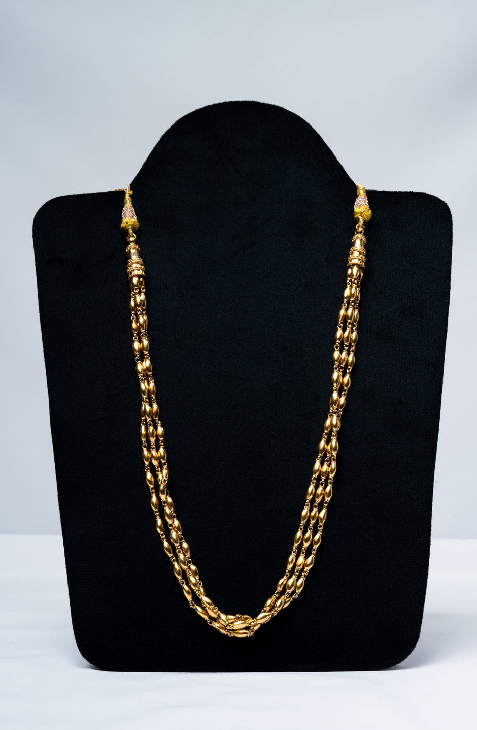 Triple-Layer Gold-Plated 925 Silver Long Chain Necklace Set
