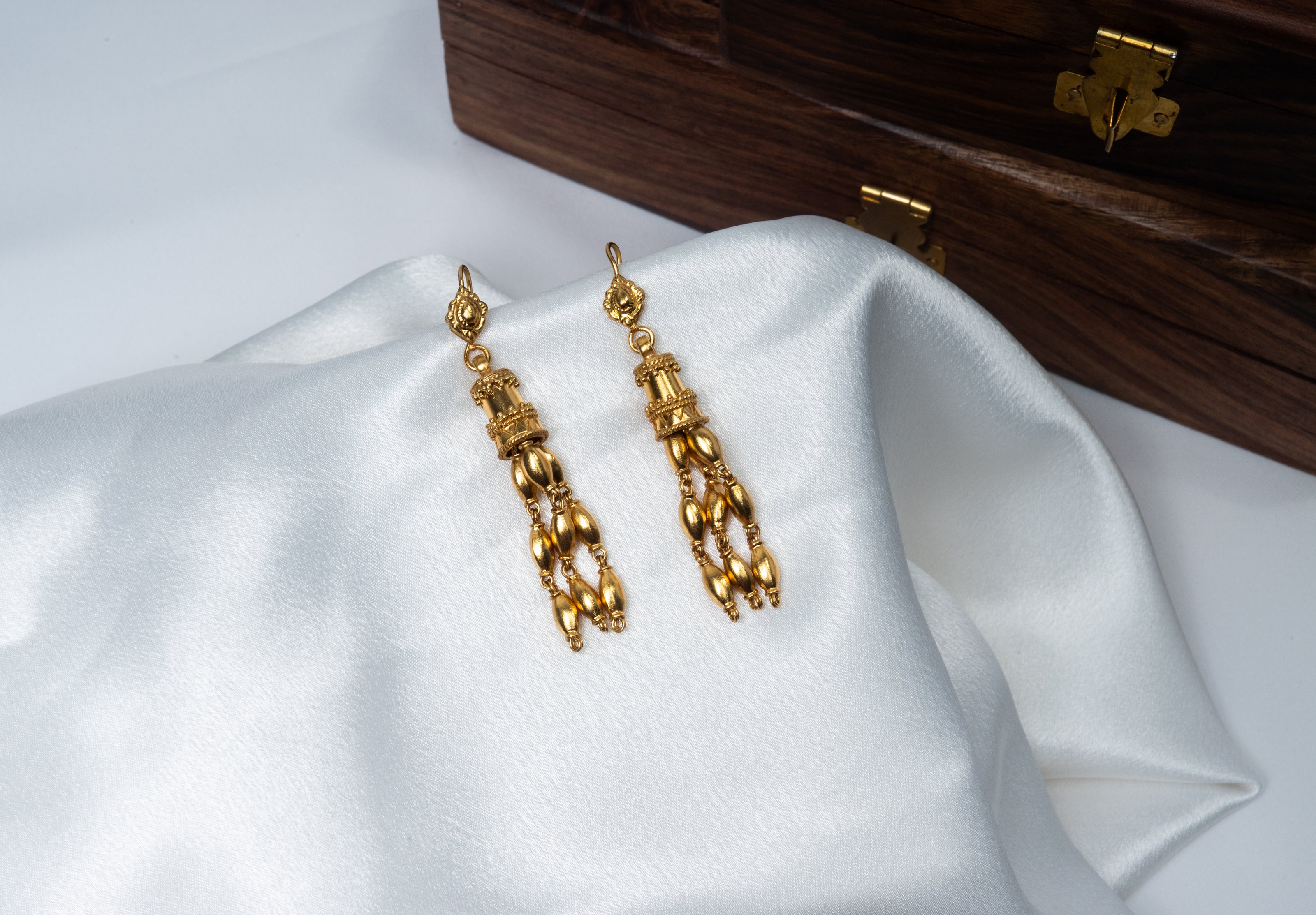 Triple-Layer Gold-Plated 925 Silver Long Chain Necklace Set