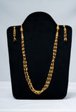 Triple-Layer Gold-Plated 925 Silver Long Chain Necklace Set