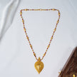 A50 Traditional Gold Plated 925 Silver Ruby Beaded Pendant Necklace