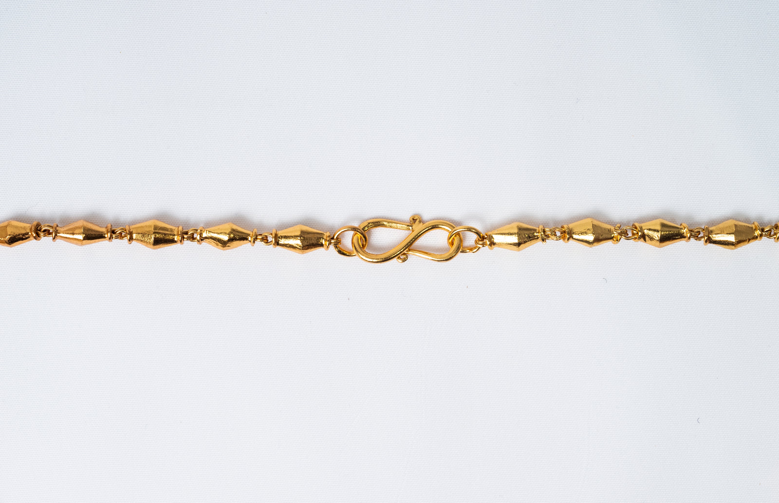 Geometric Gold-Plated 925 Silver Long Chain Necklace | Minimal Traditional Design