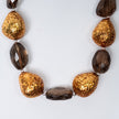 925 Sterling Silver Gold-Plated Smoky Quartz Beaded Long Necklace for Women