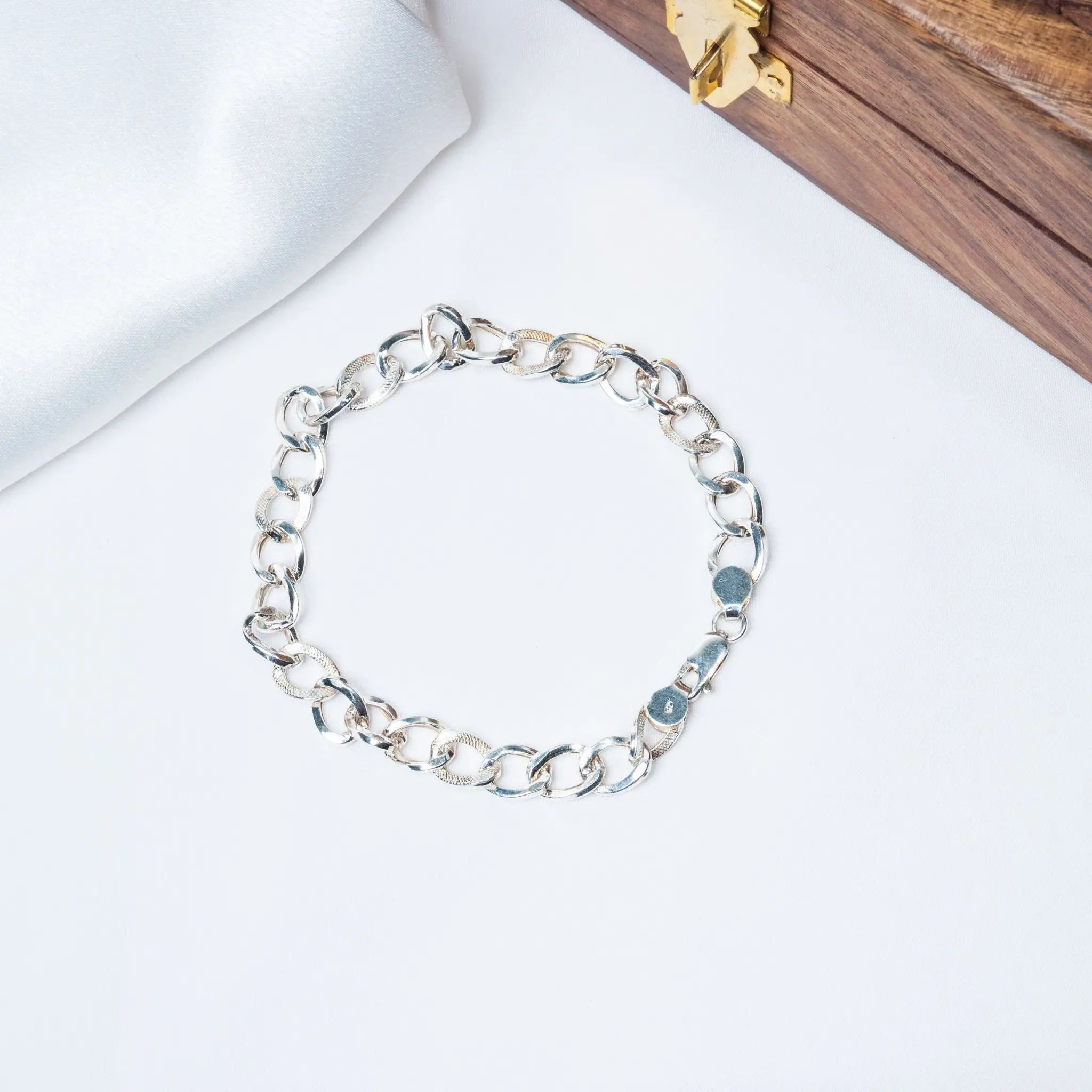 925 Premium Silver Anti-Tarnish Hollow Bracelet for Men