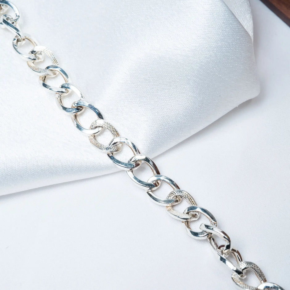 925 Premium Silver Anti-Tarnish Hollow Bracelet for Men