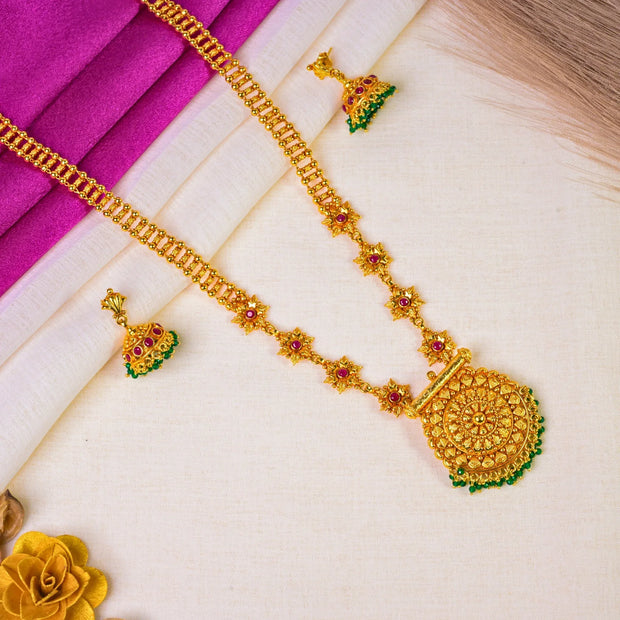 Antigold Greenpearl set - Varenya Galleria