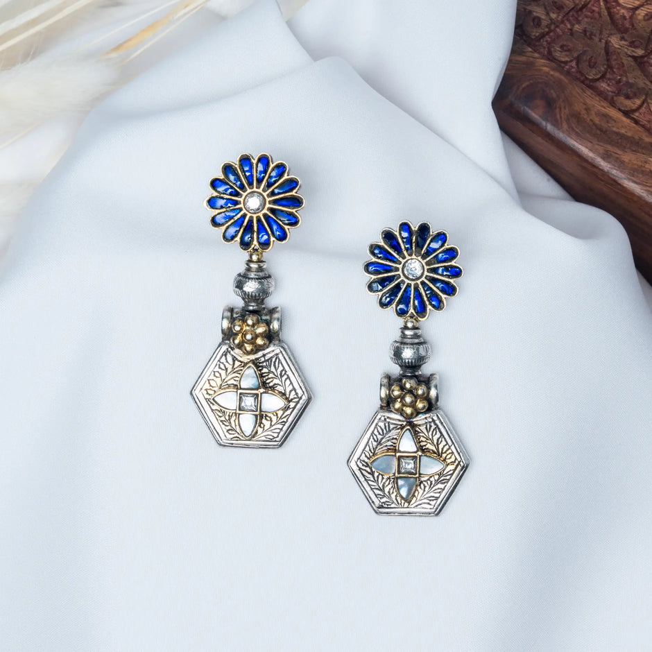 925 Premium Silver Arabian Jasmine Hanging Earrings