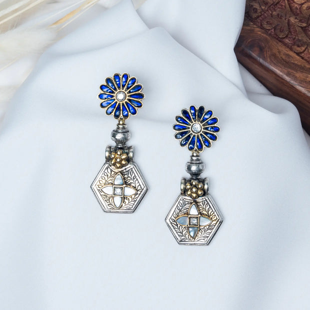 925 Premium Silver Arabian Jasmine Hanging Earrings