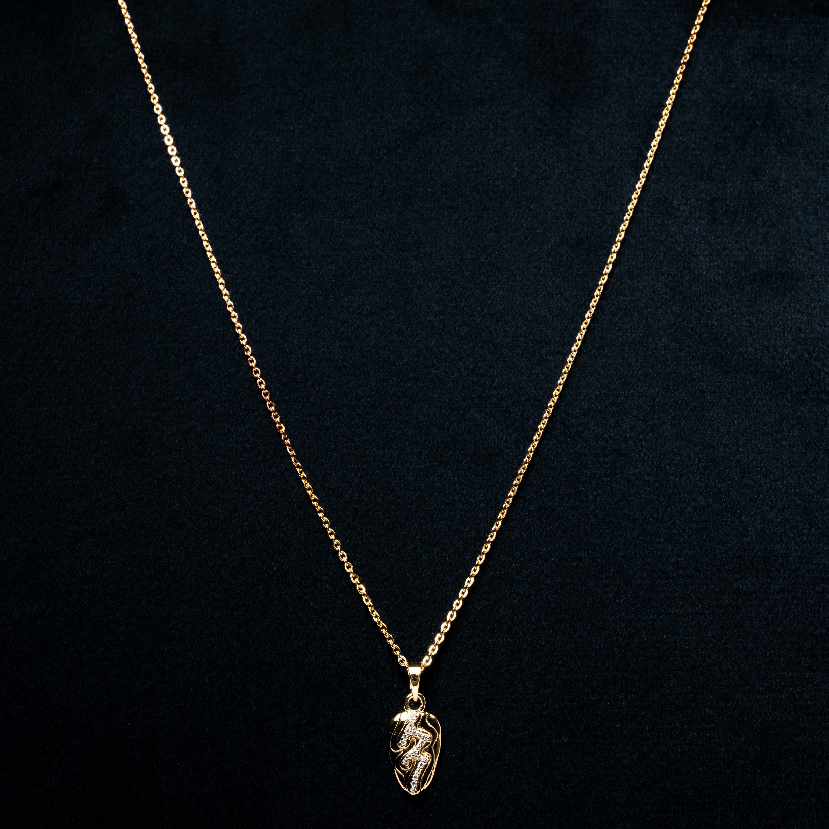 Gold-Plated 925 Sterling Silver Seahorse Pendant Necklace with Stones