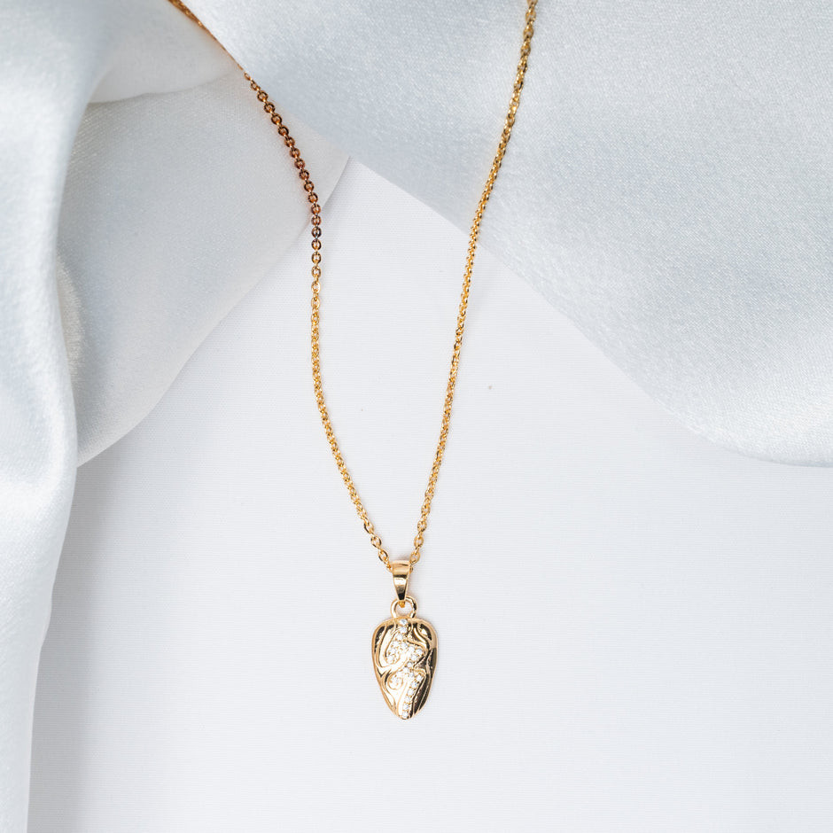 Gold-Plated 925 Sterling Silver Seahorse Pendant Necklace with Stones