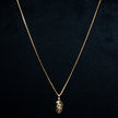 Gold-Plated 925 Sterling Silver Seahorse Pendant Necklace with Stones
