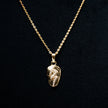 Gold-Plated 925 Sterling Silver Seahorse Pendant Necklace with Stones