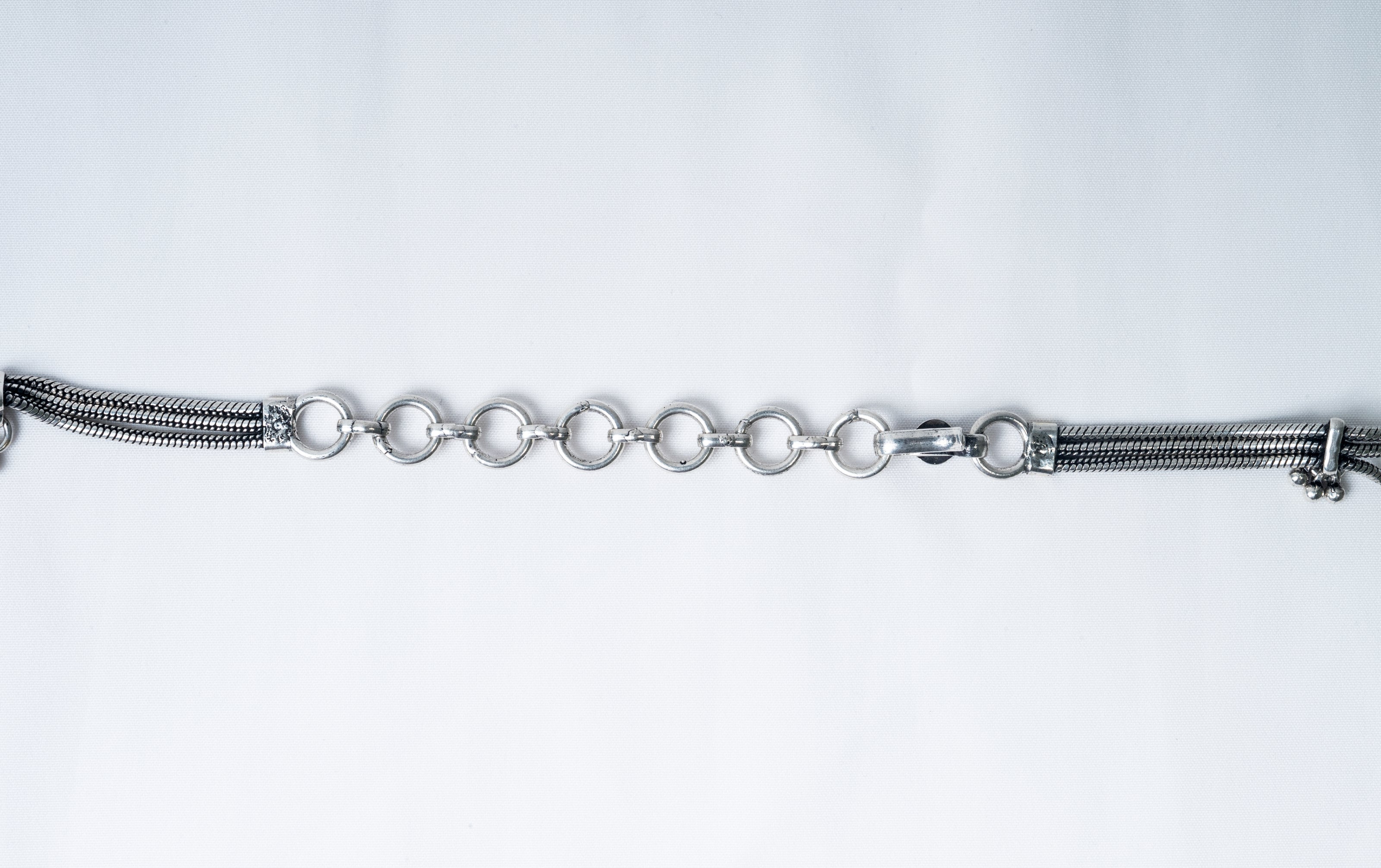 Traditional Multi-Layer 925 Sterling Silver Waist Belt for Women – Antique Design