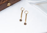 Floral Ruby Stone Gold-Plated 925 Sterling Silver Keychain – Rose Charm Key Holder