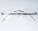 925 Silver Rimless Eyeglass Frame with Elegant Engraved Detailing