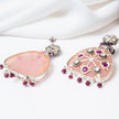 BPink Big Drop Hanging Earrings in 925 Premium Silver Jewelry for Women