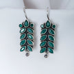 Bright Stone Green Dual Tone Hanging Earrings for Women – 925 Premium Silver Jewelry