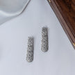 Elegant CZ Leaf Emble Earrings in 925 Premium Silver Jewelry for Women