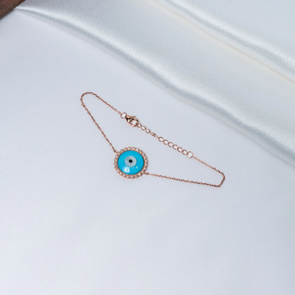 925 Silver Evil Eye Bracelet | Elegant Nazar Jewelry - Varenya