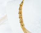 Gold-Plated Multi-Layer Chain Necklace with Traditional Side Motifs