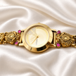 Royal Heritage Peacock 925 Sterling Silver Gold Polished Designer Watch