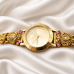 Royal Heritage Peacock 925 Sterling Silver Gold Polished Designer Watch