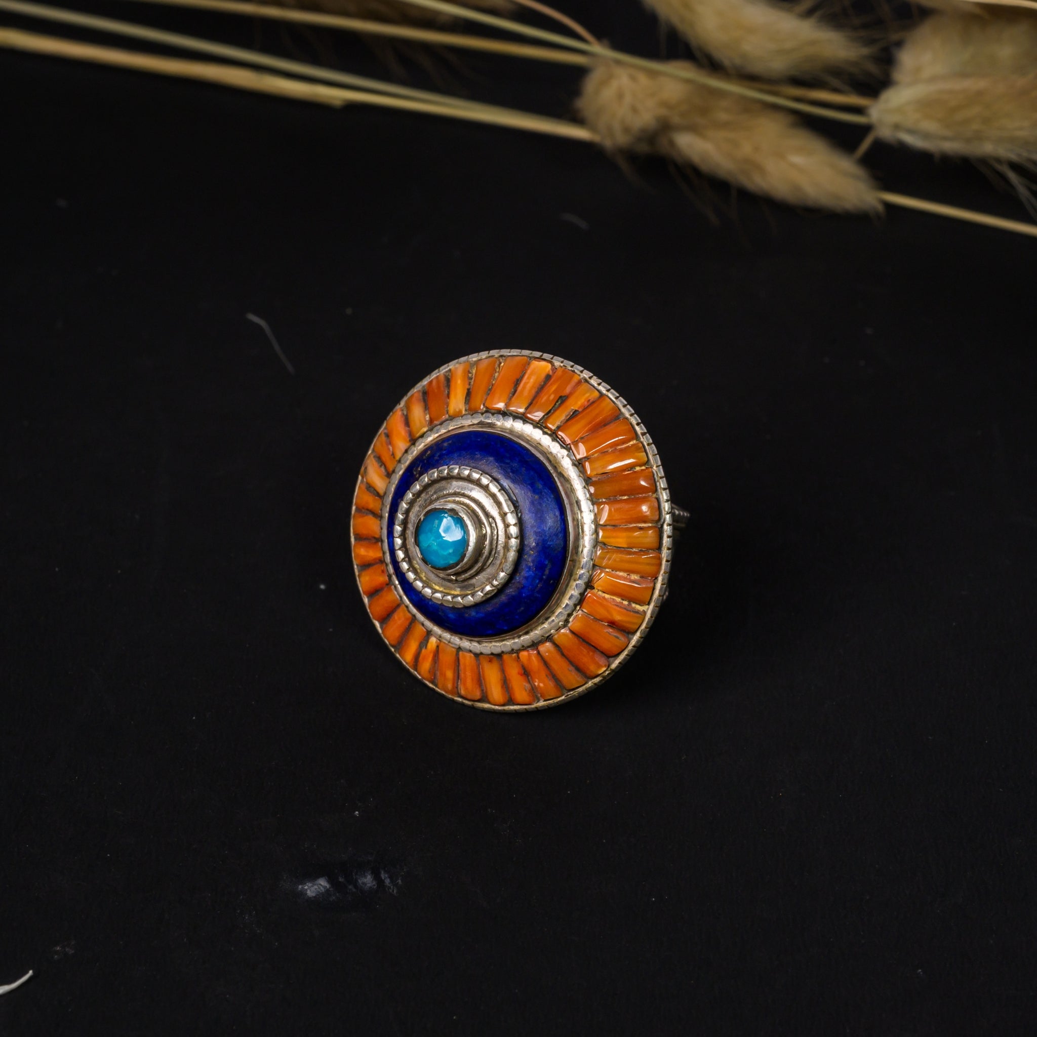 Coral Bluestone Ring