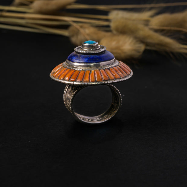 Coral Bluestone Ring