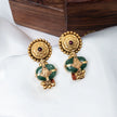 925 Premium Silver Coral Temple Semi Hanging Earrings