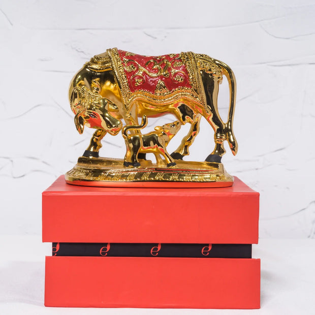 Cow calf om 5290 Gold (L) - Varenya Galleria