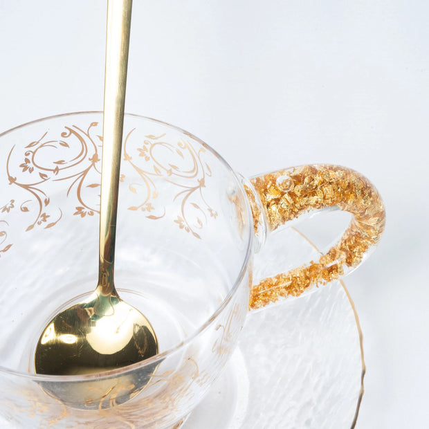 Premium 925 Silver Cup & Saucer Set of 6