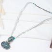 Royal Jaipur 925 Premium Silver Diya Emerald Pearl Necklace