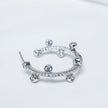 Dot CZ Hoop Earrings in 925 Premium Silver Jewelry for Women