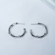 Dot CZ Hoop Earrings in 925 Premium Silver Jewelry for Women
