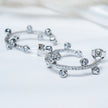 Dot CZ Hoop Earrings in 925 Premium Silver Jewelry for Women
